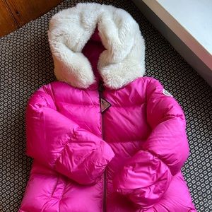 Hot Pink Toddler Girls Moncler coat size 2T